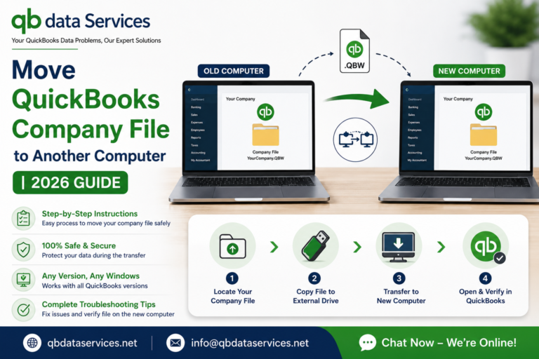 Move QuickBooks Company File to Another Computer | 2026 Guide