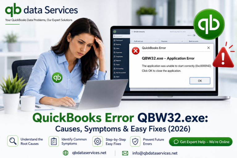 QuickBooks Error QBW32.exe: Causes, Symptoms & Easy Fixes (2026)